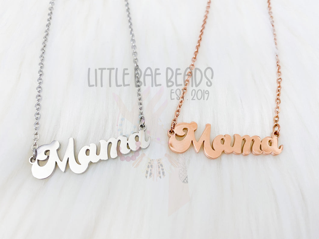 Mama Necklace- ROSE GOLD. Adult (15 inches)